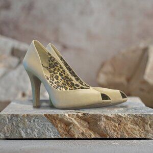Ramonna Peep Toe Pump in Almond